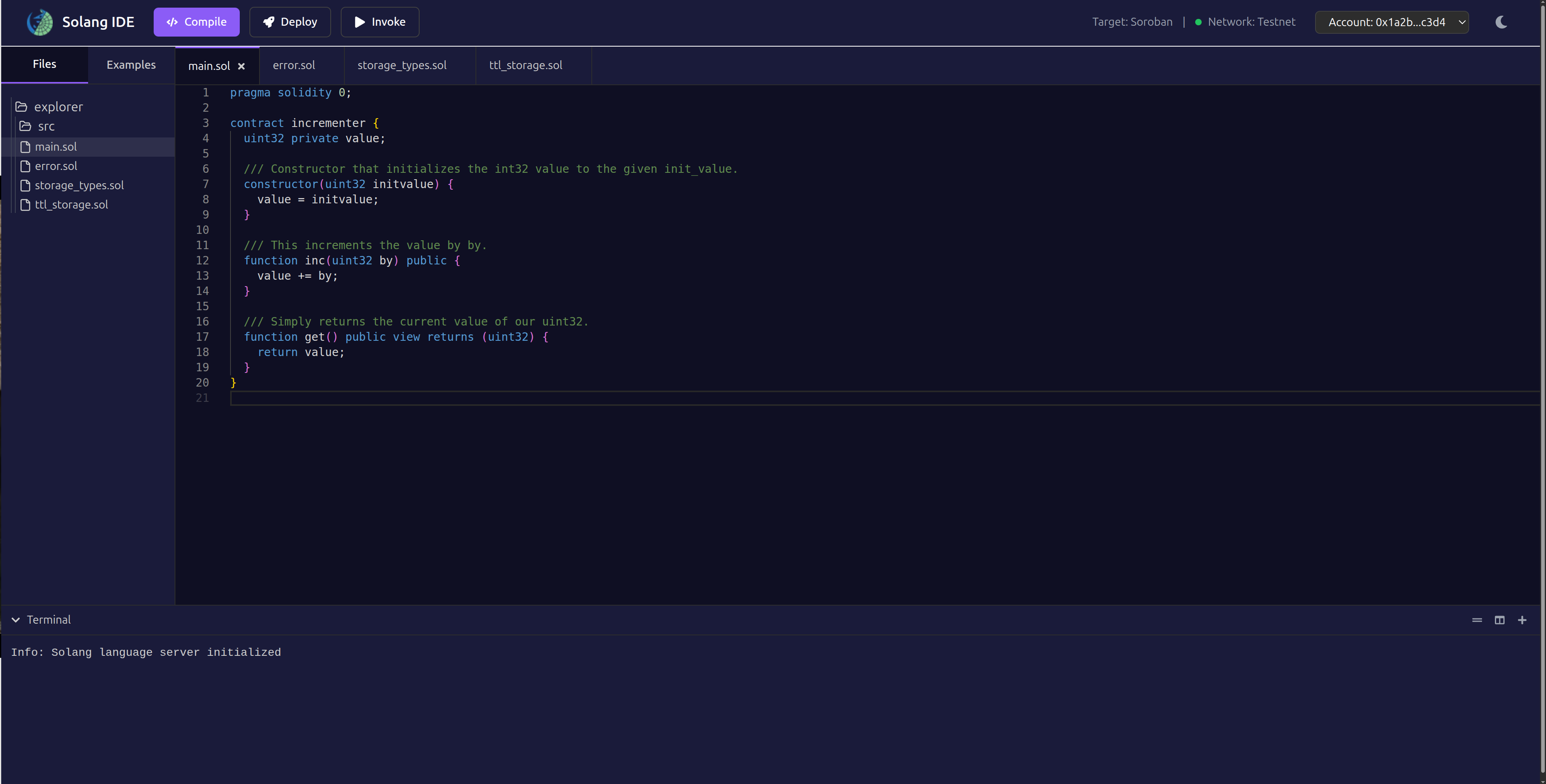 solang pg landing page